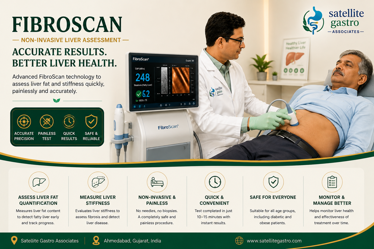 Fibro Scan Cap Fibroscan Liver Stiffness and Steatosis Assessment in Ahmedabad ...